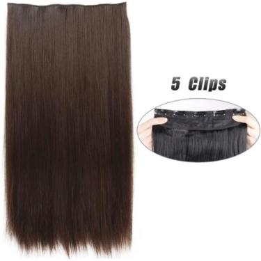 Imagem de Aplique de Cabelo Tic Tac em Fibra Bio Orgânica Liso 70cm Super Natura