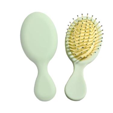 Imagem de Escova de massagem no couro cabeludo para mulheres | Pente de cabelo liso e cacheado com almofada de ar portátil | Ferramentas de estilo de salão de beleza com design ergonômico (G)