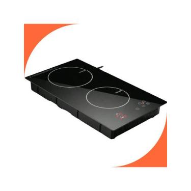 Imagem de Cooktop Elétrico Indução Vitrocerâmica 3500W Preto 2 Bocas Cozinha - f