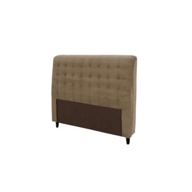 Imagem de Cabeceira Casal King Size 1.95 Cm Dama Suede Bege Ii - Simbal
