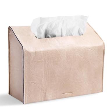 Imagem de Capa de couro Jaenna para caixa de toalha de mão de papel descartável, compatível com toalha de mão de papel Kleenex (1-branca)