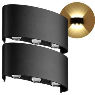 Imagem de KIt 2 Luminária Arandela Refletor Lâmpada Moderna 6 Fechos de Luz ÀPro