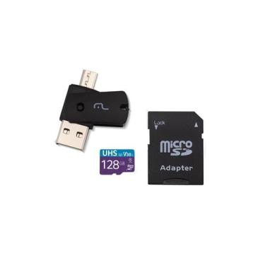 Imagem de Kit 4 em 1 Cartão De Memória Ultra High Speed-I U3 + Adaptador USB Dua