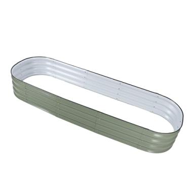 Imagem de Cama de Jardim de Metal Elevada Com o Fundo do Jardim Com Fundo Aberto, Aumento da Espessura, Cantos Arredondados, Bordas Seguras, Instalação Fácil, para Plantar Flores e Legumes