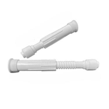 Imagem de Varão Extensivo Ajustável Para Cortina Box Banheiro Suporte Extensor Branco/Preto(1,10m á 1,25m,BRANCO)