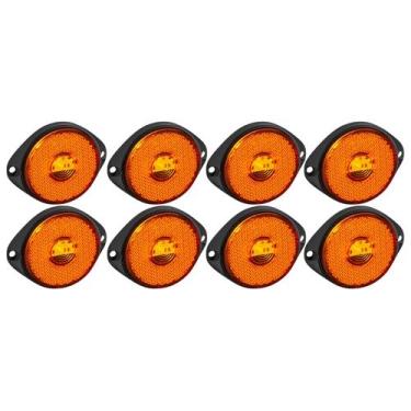 Imagem de 8 Lanterna Frontal 65mm Led Bivolt Conector Carreta Caminhão - H3