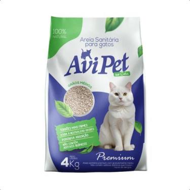 Imagem de Areia Para Gato Avipet Grãos Médios 4Kg