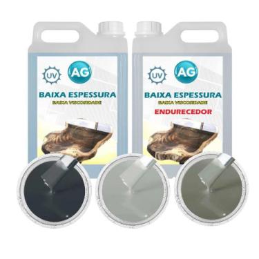 Imagem de Resina Baixa Espessura 5KG + 3 Cores Sólidas - Resinas ag