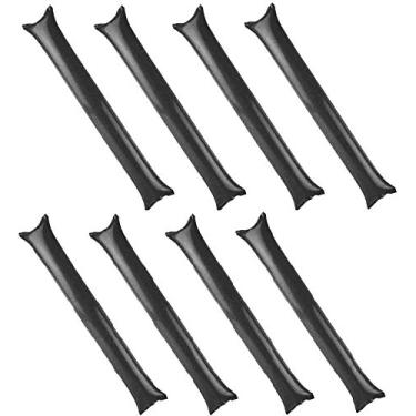 Imagem de Furry Sunny Bastões infláveis Bam BamThunder Stadium Noisemakers Cheer Sticks Blow Bar Bastões infláveis para boom, barulho, basquete, futebol, barulho, lembrancinhas de festa, pacote com 100 (Preto)