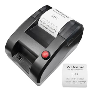 Imagem de KOQICALL Dispensador de bilhetes leva uma impressora térmica de bilhete de recibo número 57 mm para fila, pode editar texto de impressão via PC Mostrar número de espera de 3 dígitos para casa
