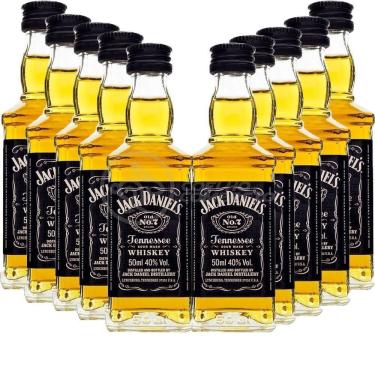 Imagem de Kit 10 Miniatura Whisky Uísque Jack Daniels Nº7 50Ml