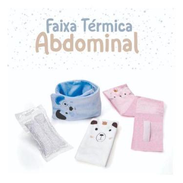Imagem de Faixa Térmica Abdominal C/ Ervas Bebês Alivia Cólica Gases Acalma Rela