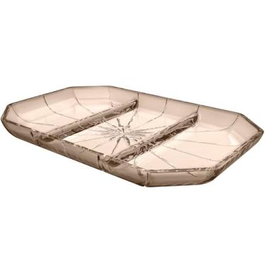 Imagem de Petisqueira com 3 divisorias Refinatto em cristal ecológico P14,2xL21,6xA2cm âmbar