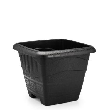 Imagem de Kit 3 Vasos Decorativos Quadrado Grande 11 Litros Plástico - Plasmont