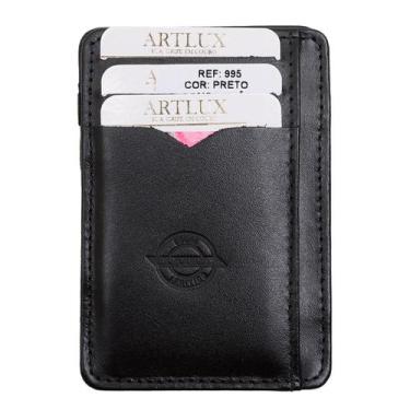 Imagem de Carteira Mágica em Couro Artlux Para RG 995, Preto