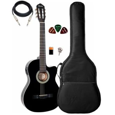 Imagem de Violão Giannini Start Sf-14 Ceq Bk + Capa Acolchoada