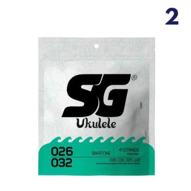 Imagem de Kit 2 encordoamento nylon p/ukulele baritono 0.026 - 0.032 sg 10984