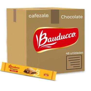Imagem de Biscoito Recheadinho Bauducco Chocolate Kit 48 Pacotes 108G