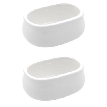 Imagem de Mosuji Conjunto de 2 porta-pacotes de açúcar de cerâmica – organizador de saquinhos de chá branco clássico para adoçantes e cafeterias – Prato de armazenamento elegante para casa e restaurante