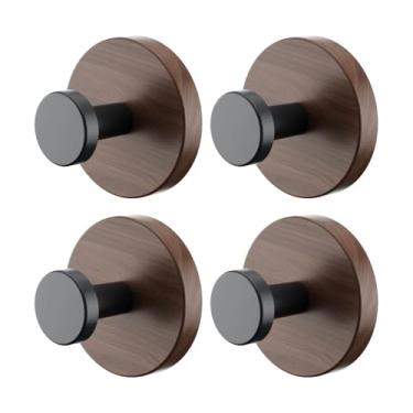 Imagem de Ioensy 4x Ganchos com Ventosa Cabideiro Rústico Elegante e Resistente para Casacos, Cozinha, Quarto, Bolsas, Entrada
