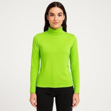 Imagem de Blusa Colcci Manga Longa Gola Feminina Verde-Feminino