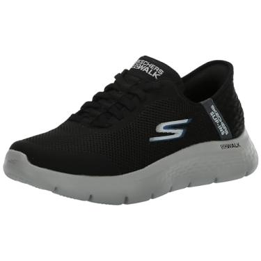 Imagem de Skechers Tênis masculino Hands Free Slip-Ins: Go Walk Flex Hands Up, Preto/cinza, 48