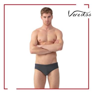 Imagem de Sunga Slip Premium Forrada Adulto lateral 8cm - VEREDAS, Cinza, M