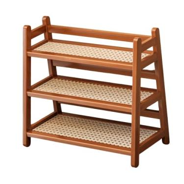 Imagem de IEUDNS Suporte para garrafas de xarope para cafeteria, porta-canecas, expositor de copos, multiuso, suporte para temperos em rack para despensa e mesa, Marrom