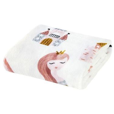 Imagem de Cobertor Carrosel Solteiro Infantil Mantinha Flannel Estampada 01 Peça