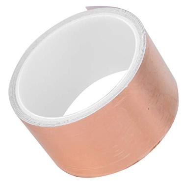 Imagem de Fita de alumínio de cobre GRCFUMo, fita adesiva de colorido de cobre, blindagem de guitarra elétrica, fita de proteção de cobre para circuitos de papel, reparos elétricos, solda e (5M)