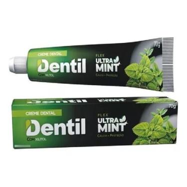 Imagem de Creme Dental Ultra Mint Com Xilitol Sem Flúor Menta 70gr Dentil