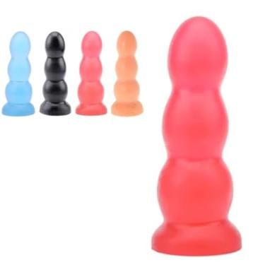 Imagem de Plug Anal Maciço 16 X 4,5 Cm Ponta Redonda Relaxamento Brinquedo Erótico Estimulador Anal Prazer [VERMELHO]