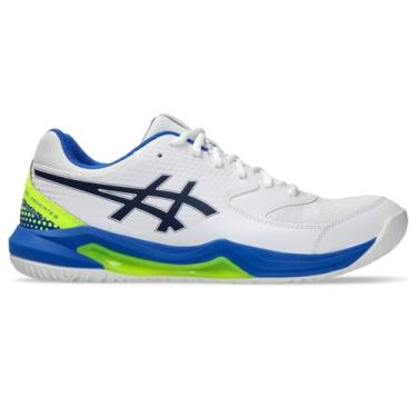 Imagem de ASICS Tênis masculino Gel-Dedicate 8 Pickleball, Branco/preto, 41