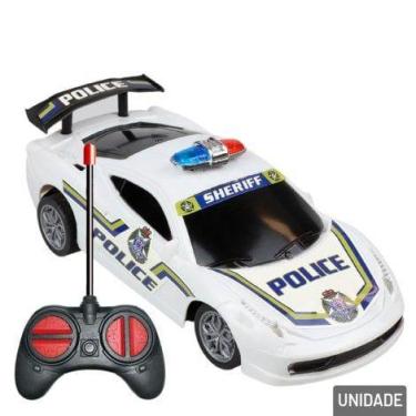 Imagem de Carrinho De Controle Remoto Polícia Branco - Ark