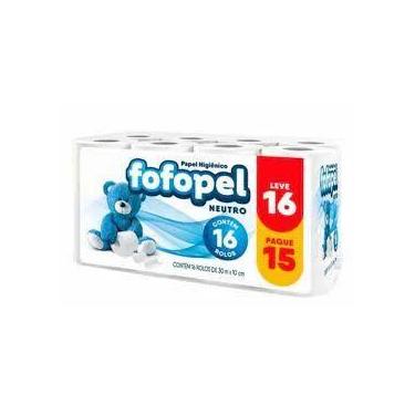 Imagem de Papel higienico fofopel folha simples 30m