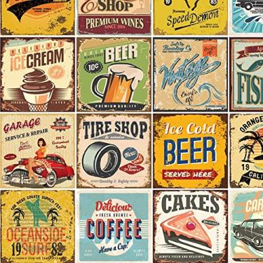 Imagem de Papel de Parede Adesivo Autocolante Decoração Azulejo Estilo Gourmet Decore Ambientes 15 Metros