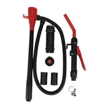 Imagem de NITAGO Bomba de transferência de extrator de fluido de óleo controlável, fluido de freio portátil, ferramenta de troca de óleo de 60 cm para manutenção de, Preto, Vermelho