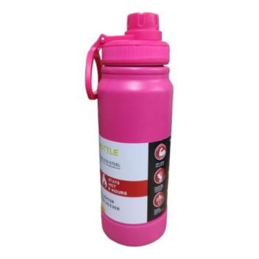Imagem de Garrafa Térmica Inox Com Alça E Protetor De Silicone 600ml - Sem marca