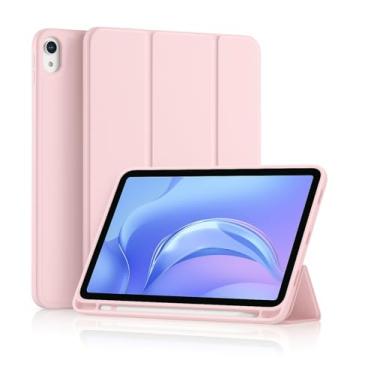 Imagem de Capa Case PREMIUM Anti Impacto com função sleep e suporte para iPad 10 10.9" e iPad 11 A16 2025 Com Compartimento Para Pencil Caneta Tampa Magnética (Rosa)