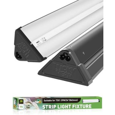 Imagem de LUCKY HERP Kit Combinado De Luminária Para Répteis T5 39 W (Nova Atualização), Uvb Com Tubo Fluorescente Desert 10.0 34", Uva Lagartos, Dragões Barbudos E Tartarugas