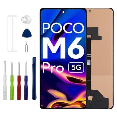 Imagem de Tela TFT compatível com Xiaomi Poco M6 Pro 4G 2312FPCA6G 16.9 cm Display LCD Touchscreen Digitalizador Assembléia com kit de ferramentas de reparo, sem suporte de impressão digital