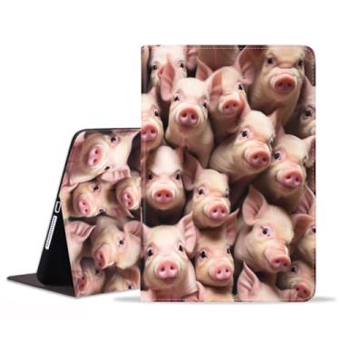 Imagem de FQTBCEARI Capa para tablet Samsung Galaxy Tab A9 Plus 11 polegadas 2023 (SM-X210/X216/X218), capa fina de couro PU com suporte para despertar/dormir automaticamente, leitões fofos