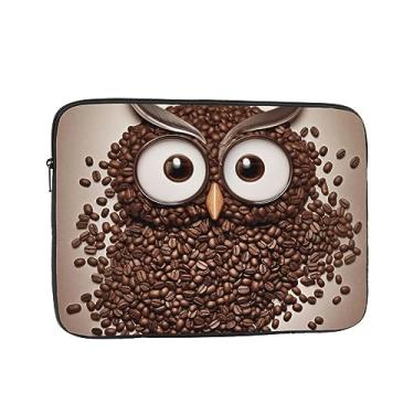 Imagem de Capa para laptop Coffee Bean coruja leve capa para laptop à prova de choque capa protetora para notebook 13 polegadas