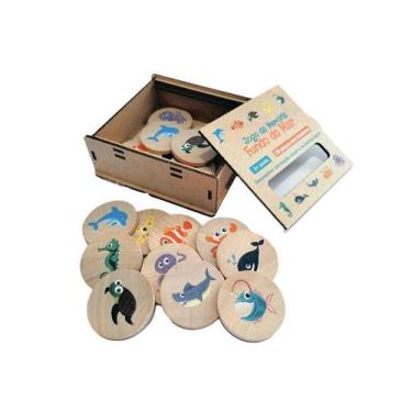 Imagem de Jogo Da Memória Fundo Do Mar - Caixa Mdf - Elefante Colorido