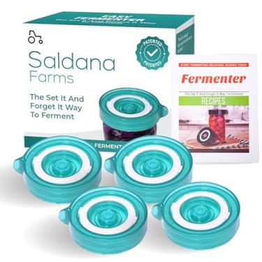 Imagem de Easy Fermenter Pacote de refil de tampas de fermentação, kit de tampa de airlock de frasco de pedreiro, tampas de fermentação para frascos de vidro de boca larga, Kimchi, picles e fermentação de