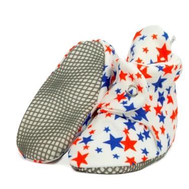 Imagem de Botas de bebê de algodão orgânico, não deslizantes, sola macia, sapatos de bebê permanentes, chinelos de casa para bebês meninos e meninas crianças, Usflag, 6-12 Months Infant