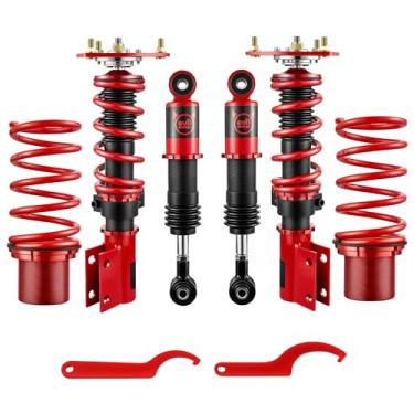 Imagem de EVIL ENERGY Coilovers compatíveis com Hyundai Veloster FS 2012 2013 2014 2015, kit de abaixamento de bobinas de suspensão ajustável em altura, vermelho