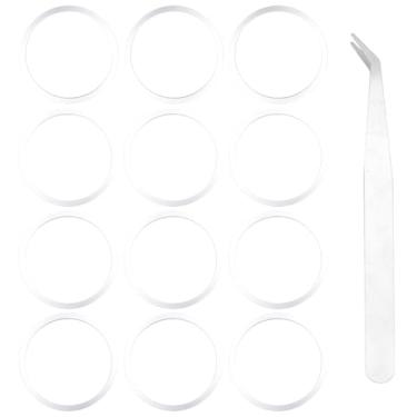 Imagem de 12 anéis de vedação de silicone para tampa de garrafa de água, anéis de vedação de borracha de substituição para Hydro Flask tampa flip de boca larga tampas à prova de vazamento com pinças compatíveis