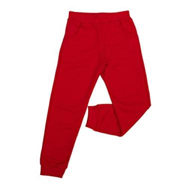 Imagem de Calça Moletom Infantil Menino Menina Moletinho Cores Lisa Jogger Skinn
