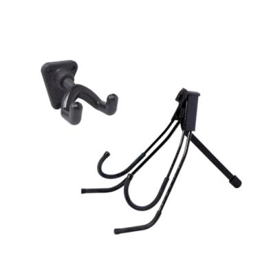 Imagem de Kit Suporte para Instrumentos Musicais, Suporte de Chão Portátil e Suporte de Parede Articulado para Violão, Viola, Guitarra e Baixo (Para Guitarra/Baixo/Cavaquinho)